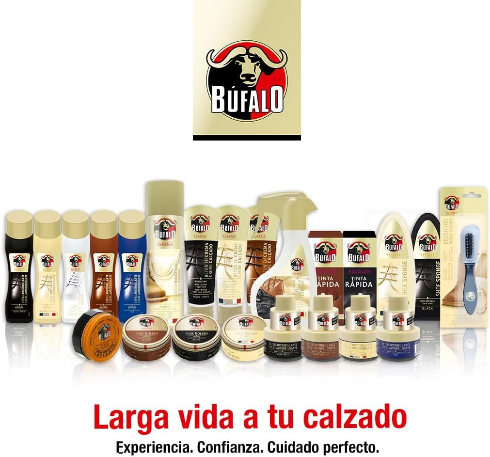 Búfalo - Spray Impermeabilizante Calzado 250Ml - Spray Protector Zapatillas Transparente- 100% Repelente Al Agua Y a La Suciedad | Para Zapatos De Tela, Cuero Y Textiles | Protector De Ante Y Nobuk
