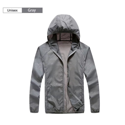 Camping Rain Jacket Men Women Waterproof Sun Protection Clothing Fishing Hunting Clothes Quick Dry Skin Windbreaker with Pocket