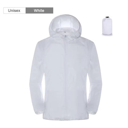 Camping Rain Jacket Men Women Waterproof Sun Protection Clothing Fishing Hunting Clothes Quick Dry Skin Windbreaker with Pocket